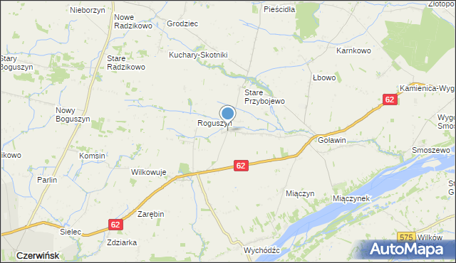 mapa Goworowo, Goworowo gmina Czerwińsk nad Wisłą na mapie Targeo